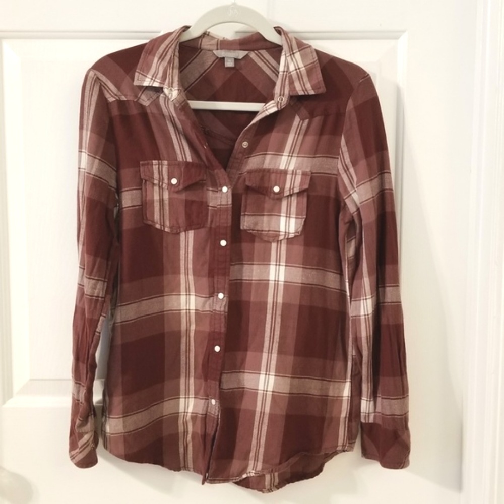 rubbish women's long sleeve button down plaid shirt